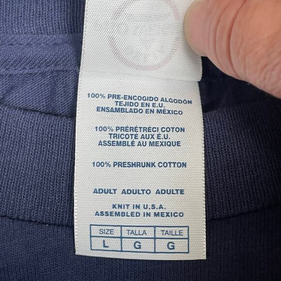 MLB Boston Red Sox Mens Large T-Shirt Delta Pro Weight Baseball Blue Cotton Tee - Picture 6 of 8